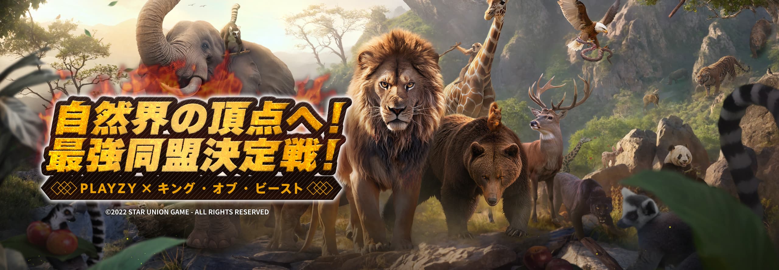 PLAYZY × キング・オブ・ビースト 自然界の頂点へ!最強同盟決定戦!